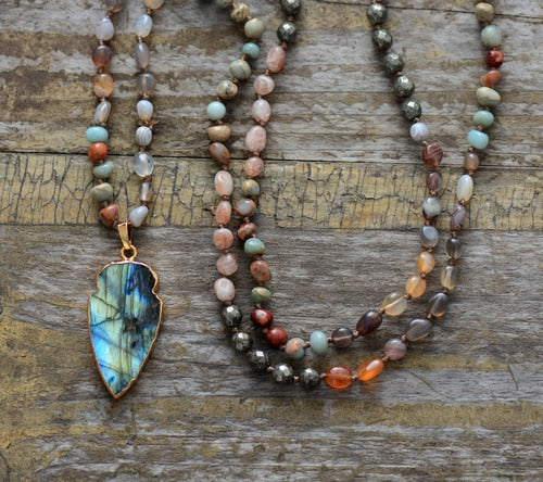 Sehaya Labradorite Crystal Premium Necklace Image 02