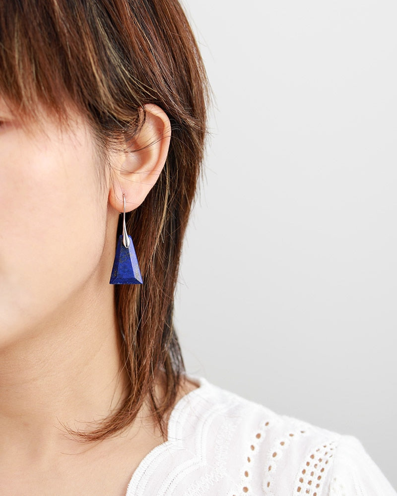 Lapis Lazuli Trapezoid Drop Earrings