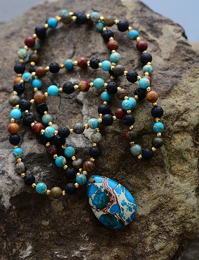 Mala Teardrop Necklace