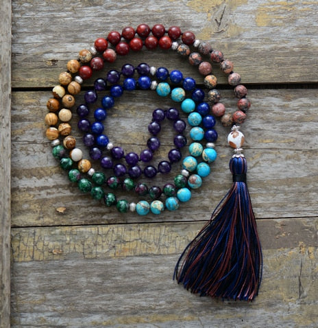 7 Chakra Mala Tassel Necklace