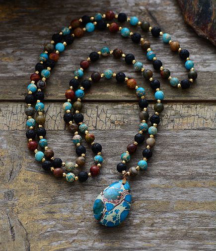 Mala Teardrop Necklace