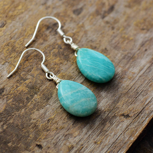 Amazonite Teardrop Earrings