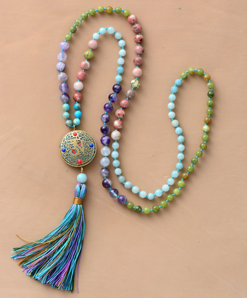 Sehaya 108 Beads Nepal Meditation Necklace 01