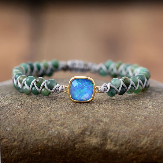Jade Opal Charm Bracelet
