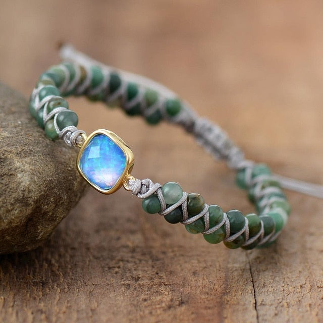 Jade Opal Charm Bracelet