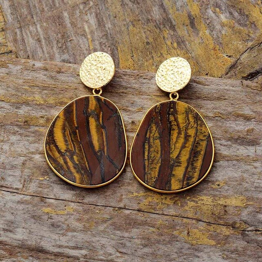 Tiger Eye Dangle Earrings