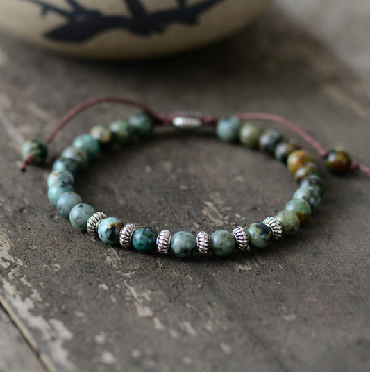 African Turquoise Beaded Bracelet