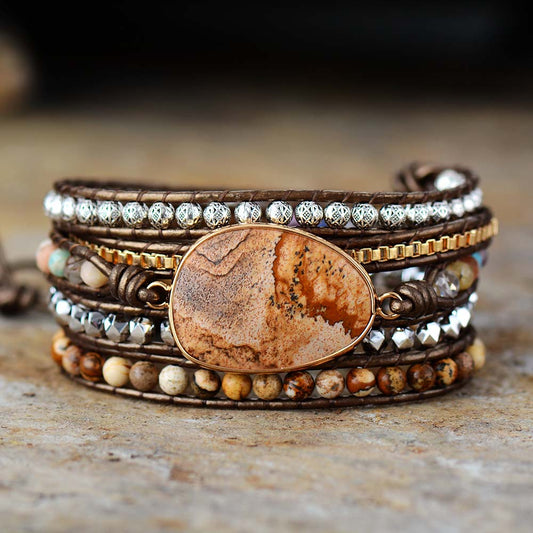 Picture Jasper Statement Bracelet