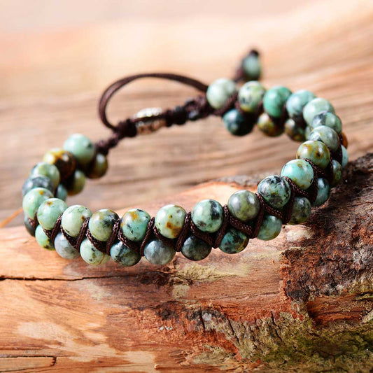 African Turquoise Steampunk Bracelet