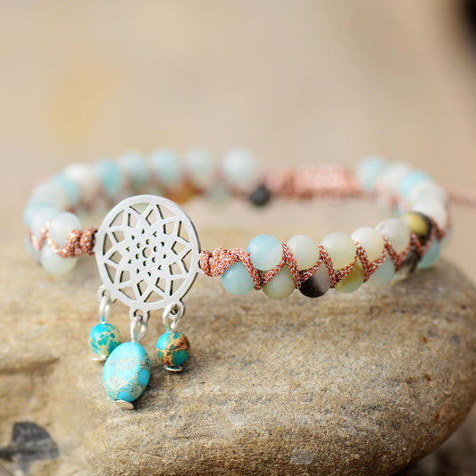 Braided Amazonite Spiritual Bracelet