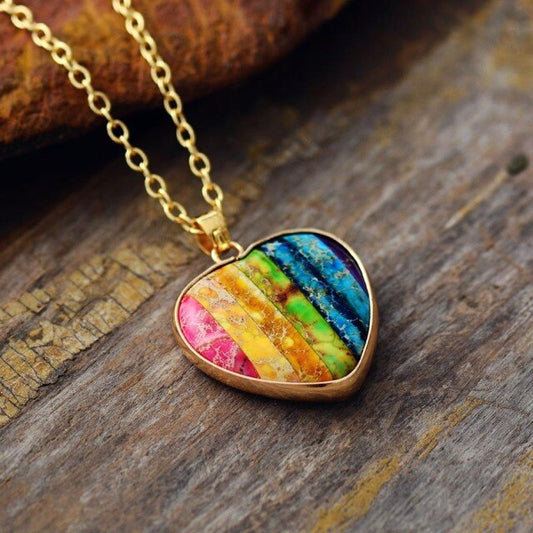 7 Chakra Heart Pendant