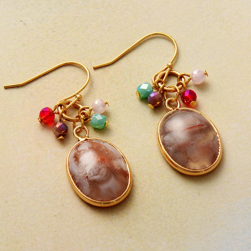 Rhinestone Antique Blossom Drop Earrings