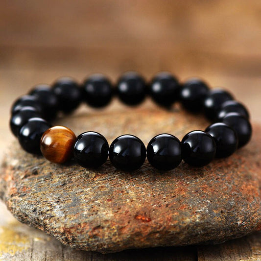 Sehaya Black Obsidian & Tiger Eye Bracelet 02