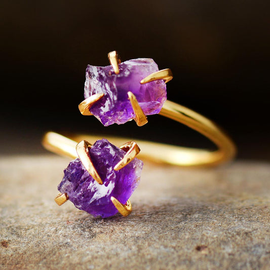 Amethyst Rough Stone Ring