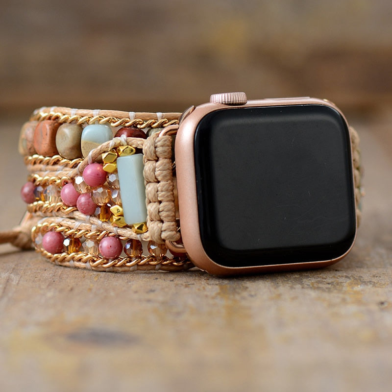 Sehaya Jasper & Rhodonite Apple Watch Band 03