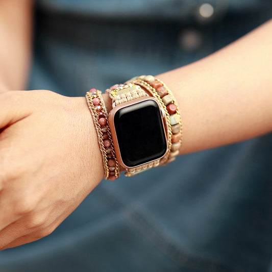 Sehaya Jasper & Rhodonite Apple Watch Band 02