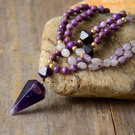 Amethyst Cone Premium Necklace