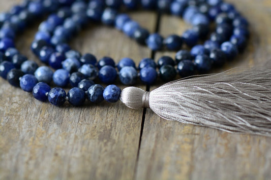 Sodalite Tassel Necklace