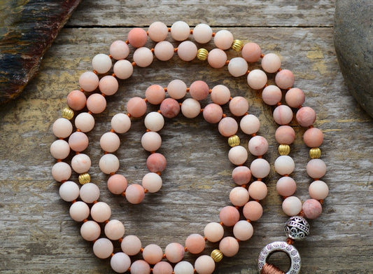 Pink Aventurine Vintage Tassel Necklace