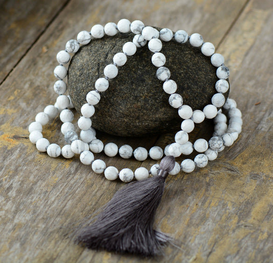 Howlite Tassel Necklace