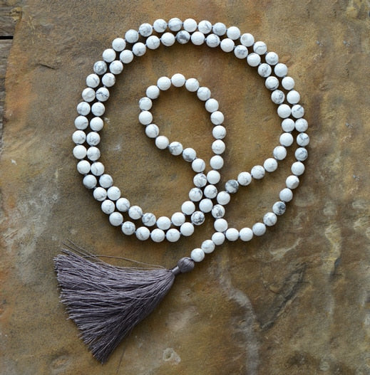 Howlite Tassel Necklace